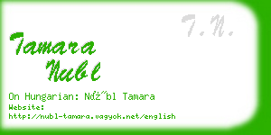 tamara nubl business card