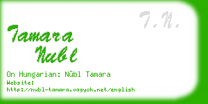 tamara nubl business card